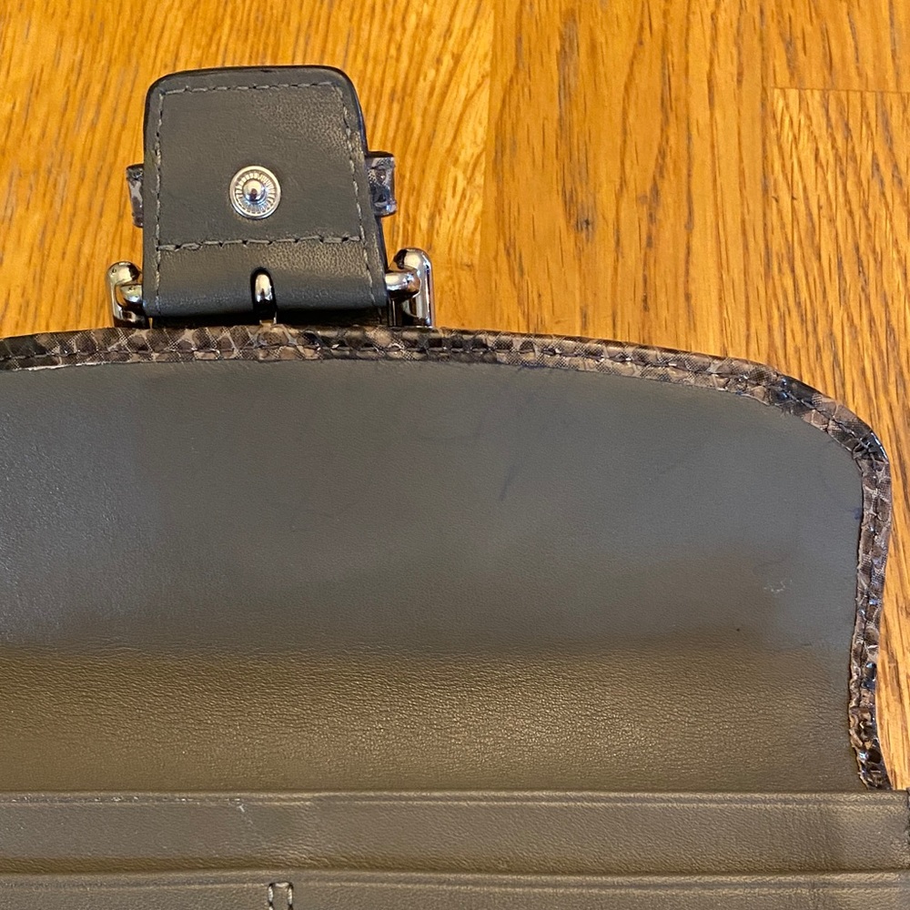 Coach Python-Embossed Leather Continental Wallet - image 7